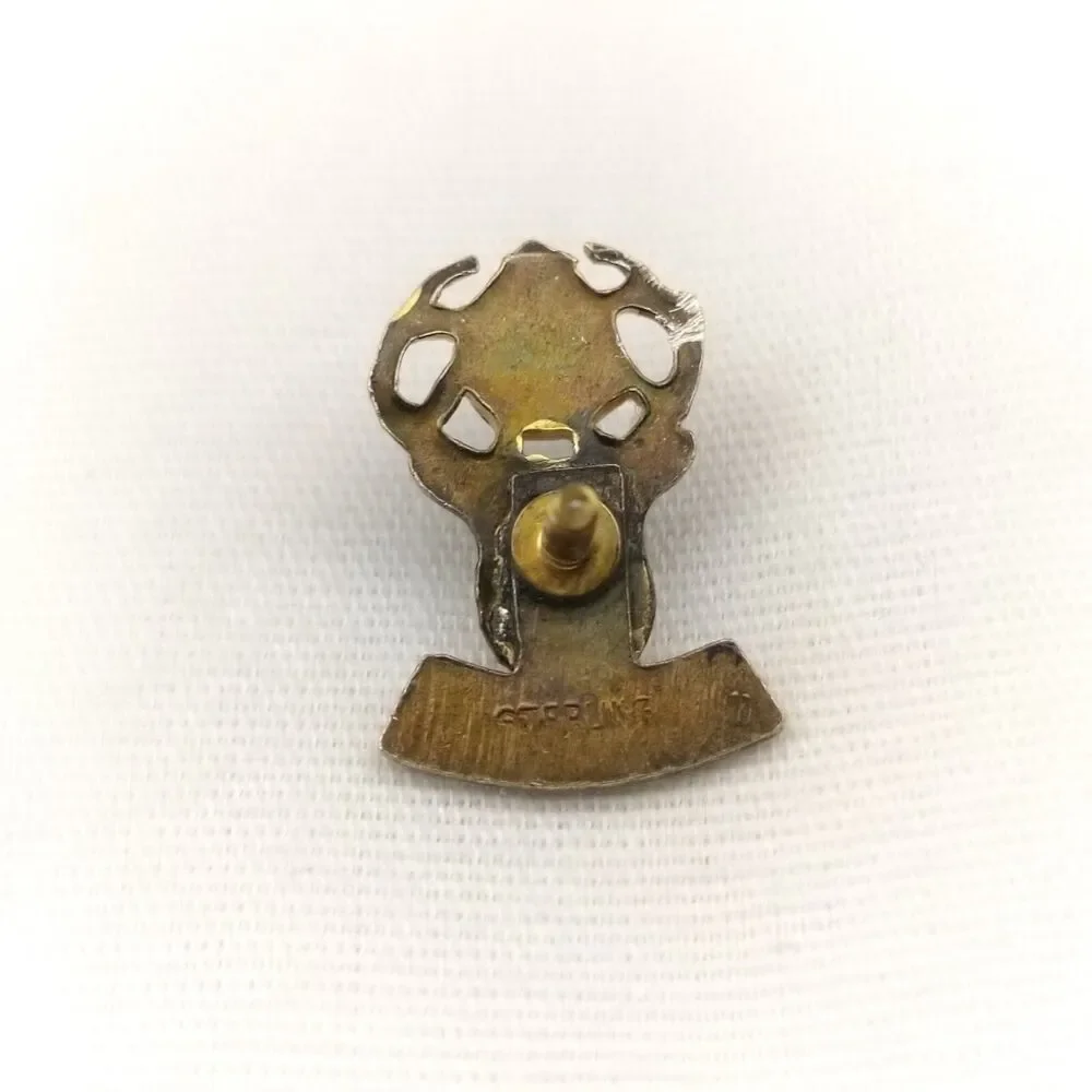 BPOE 25 Years Member Vintage Pin Red Eyes Elks Lodge Screw Back
